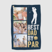 Bester Vater nach Par Foto Golfhandtuch (Vorderseite)