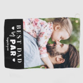 Bester Vater nach Par Foto Golfhandtuch (Horizontal)