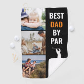 Bester Vater nach Par Foto Monogram Vathday Gesche Golfhandtuch (Insitu)