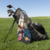 Bester Vater nach Par Foto Monogram Vathday Gesche Golfhandtuch (Gras)