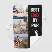 Bester Vater nach Par Foto Monogram Vathday Gesche Golfhandtuch (Insitu)