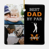 Bester Vater nach Par Foto Monogramm Keramik Ornam Keramikornament (Rückseite)