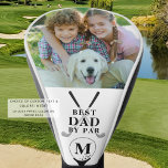 BESTER VATER NACH PAR Foto Monogramm Schwarz-weiß Golf Headcover<br><div class="desc">Erstellen Sie für einen Golfer-Vater ein individuelles, personalisiertes Foto-Golfkopfcover mit dem editierbaren lustigen Titel BEST VATER BY PAR und Monogramm, das in einer bearbeitbaren schwarzen Textfarbe dargestellt ist. Sie können zu einer ergänzenden Farbe wechseln, zu Ihrem , zu seinem Golfbag oder seiner Lieblingsfarbe. Ein unvergessliches Geschenk für den Vatertag, seinen...</div>