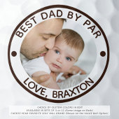 BESTER VATER NACH PAR Foto Personalisiert braun Golfball