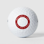 Bester Vater nach Par Foto rot Golfball (Vorderseite)