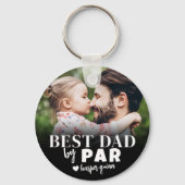 Bester Vater nach Par Foto Schlüsselanhänger (Rückseite)