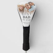 Bester Vater nach Par Foto Vater Golf Headcover (Vorderseite)