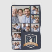 Bester Vater nach Par | FotoCollage Golfhandtuch (Vorderseite)