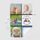 Bester Vater nach Par FotoCollage Golfhandtuch (Insitu)