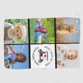 Bester Vater nach Par FotoCollage Golfhandtuch (Horizontal)
