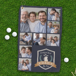 Bester Vater nach Par | FotoCollage Golfhandtuch
