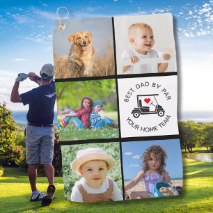 Bester Vater nach Par FotoCollage Golfhandtuch