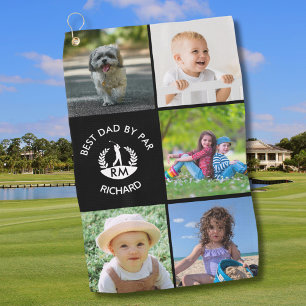 Bester Vater nach Par FotoCollage Golfhandtuch
