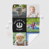 Bester Vater nach Par FotoCollage Golfhandtuch (Insitu)