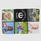 Bester Vater nach Par FotoCollage Golfhandtuch (Horizontal)
