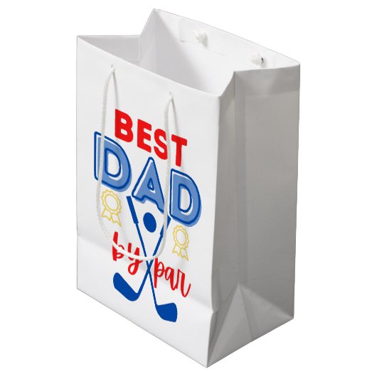 Bester Vater nach Par-Geschenktüte Mittlere Geschenktüte (Vorderseite Schrägansicht)