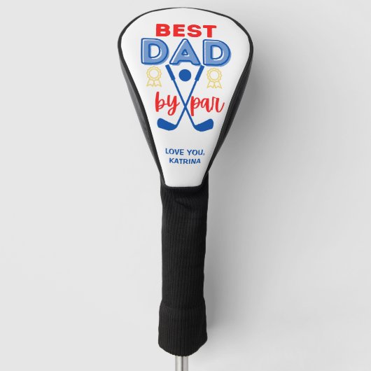 Bester Vater nach Par Golf Head Cover Headcover (Vorderseite)