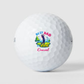 Bester Vater nach Par | Golf Lover Vatertag Golfball (Vorderseite)