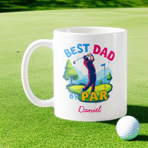 Bester Vater nach Par   Golf Lover Vatertag Kaffeetasse