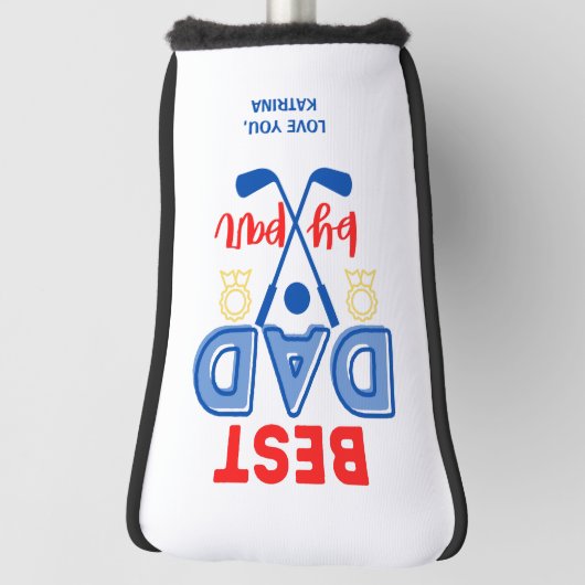 Bester Vater nach Par Golf Putter Abdeckung Golf Headcover (Rotieren 90)