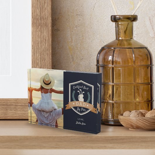 Bester Vater nach Par | Golf Vater Fotoblock