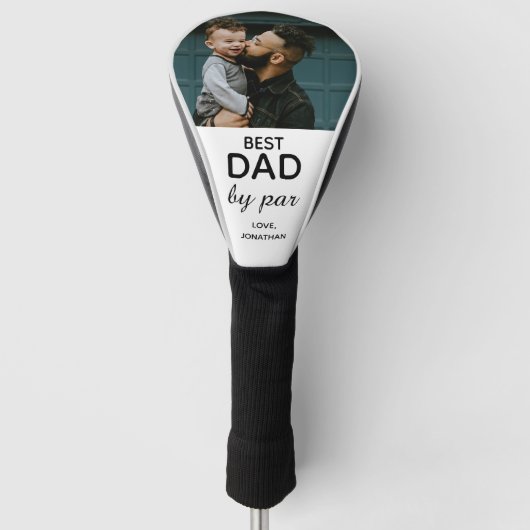 Bester Vater nach Par Golf-Zitat mit Liebe Golf Headcover (Vorderseite)
