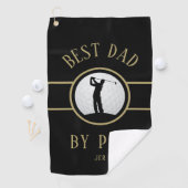 Bester Vater nach Par Golf Zitat Mit Monogramm Sch Golfhandtuch (Insitu)