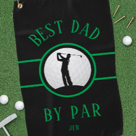 Bester Vater nach Par Golf Zitat Mit Monogramm Sch Golfhandtuch