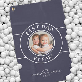 Bester Vater nach Par Golfer Foto Spaß Geschenk Bl Golfhandtuch