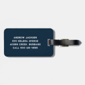 Bester Vater nach Par Golfer Mit Monogramm Gepäckanhänger (Rückseite horizontal)