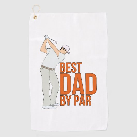 Bester Vater nach Par Golfhandtuch (Vorderseite)