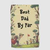 Bester Vater nach Par Golfhandtuch (Vorderseite)