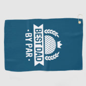 Bester Vater nach Par Golfhandtuch (Horizontal)