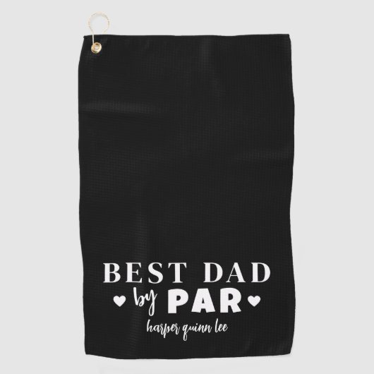 Bester Vater nach Par Golfhandtuch (Vorderseite)