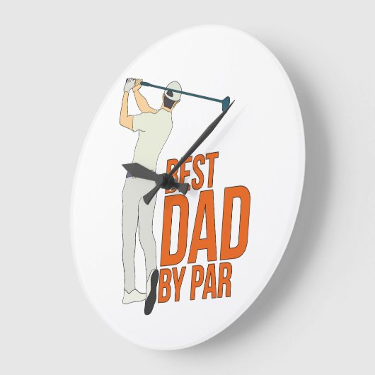 Bester Vater nach Par Große Wanduhr (Winkel)