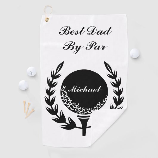 Bester Vater nach Par Individuelle Name Classic Golfhandtuch (Insitu)