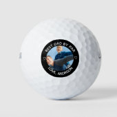 Bester Vater nach Par Individuelle Name Foto Vater Golfball (Vorderseite)