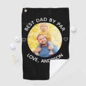 Bester Vater nach Par Individuelle Name Foto Vater Golfhandtuch (Insitu)