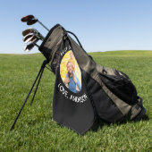 Bester Vater nach Par Individuelle Name Foto Vater Golfhandtuch (Gras)