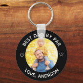 Bester Vater nach Par Individuelle Name Foto Vater Schlüsselanhänger (Vorderseite)