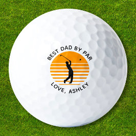 Bester Vater nach Par-Individuelle Name-Text Perso Golfball