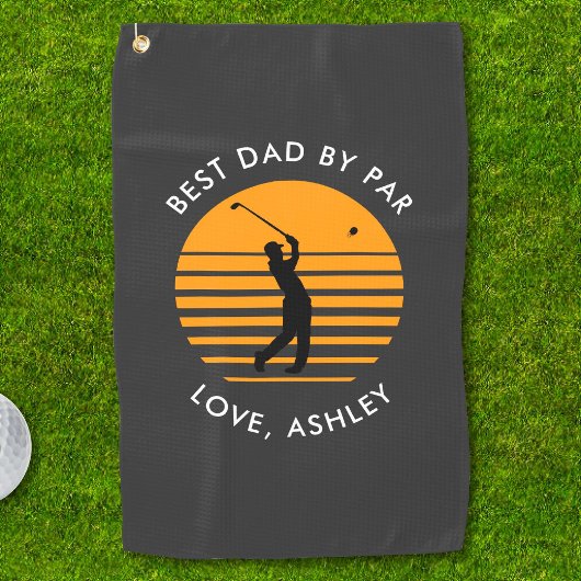 Bester Vater nach Par-Individuelle Name-Text Perso Golfhandtuch