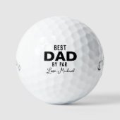 Bester Vater nach Par Individuelle Name Vatertag Golfball (Vorderseite)
