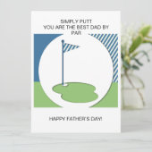 Bester Vater nach Par! Karte (Stehend Vorderseite)