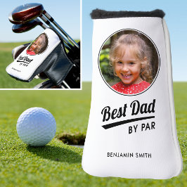 Bester Vater nach Par Kid Foto Name White Putter Golf Headcover