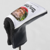 Bester Vater nach Par Kid Foto Name White Putter Golf Headcover (3/4 Vorderseite)