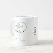 Bester Vater nach Par Liebe Golf Theme Kaffeetasse (Vorderseite Links)
