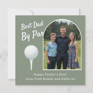 Bester Vater nach Par Lustiges Golf-Foto zum Vat Karte