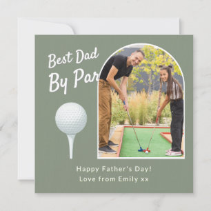 Bester Vater nach Par Lustiges Golf-Foto zum Vat Karte