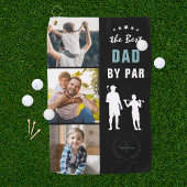 Bester Vater nach Par | Monogramm-FotoCollage Golfhandtuch